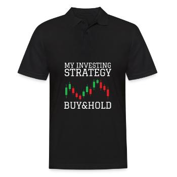 Investment Strategy Buy And Hold - Männer Poloshirt - Schwarz - Vorne - Kai (181cm)
