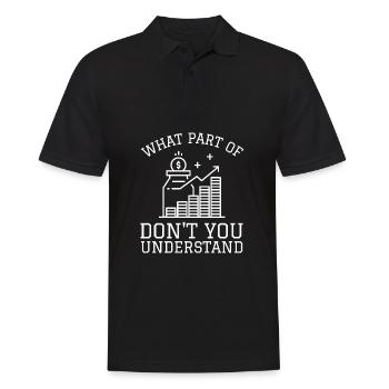 Investment Strategy Buy And Hold - Männer Poloshirt - Schwarz - Vorne - Kai (181cm)