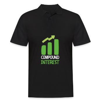 Investment Strategy Buy And Hold - Männer Poloshirt - Schwarz - Vorne - Kai (181cm)