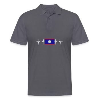 Drapeau mexicain du Belice du Mexique - Polo Homme - charbon - Devant - Nico (186cm)