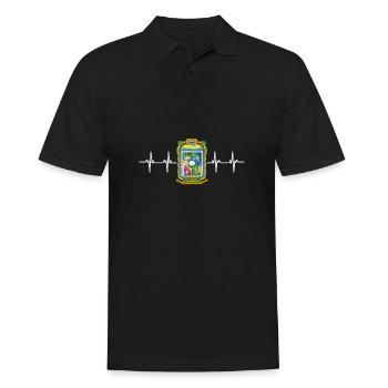 Drapeau mexicain mexicain Puebla - Polo Homme - noir - Devant - Kai (181cm)