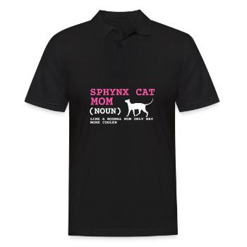 Sphynx Mom Cat Hairless Cat Owner - Männer Poloshirt - Schwarz - Vorne - Kai (181cm)