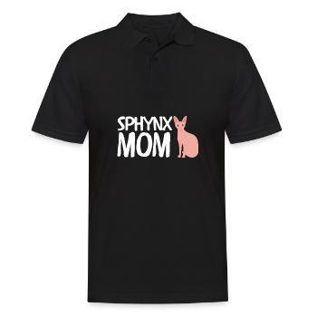 Sphynx Mom Cat Hairless Cat Owner - Männer Poloshirt - Schwarz - Vorne - Kai (181cm)