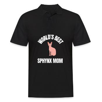 Sphynx Mom Cat Hairless Cat Owner - Männer Poloshirt - Schwarz - Vorne - Kai (181cm)