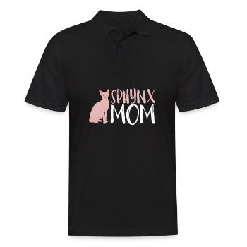 Sphynx Mom Cat Hairless Cat Owner - Männer Poloshirt - Schwarz - Vorne - Kai (181cm)