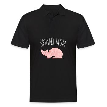 Sphynx Mom Cat Hairless Cat Owner - Männer Poloshirt - Schwarz - Vorne - Kai (181cm)