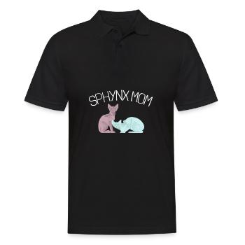 Sphynx Mom Cat Hairless Cat Owner - Männer Poloshirt - Schwarz - Vorne - Kai (181cm)