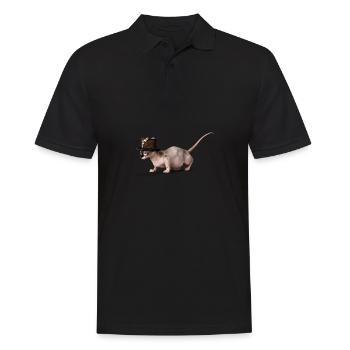 Sphynx Mom Cat Hairless Cat Owner - Männer Poloshirt - Schwarz - Vorne - Kai (181cm)
