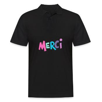 Oui Oui Merci - Männer Poloshirt - Schwarz - Vorne - Kai (181cm)
