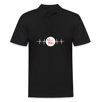 Oui Oui Merci - Männer Poloshirt - Schwarz - Vorne - Kai (181cm)