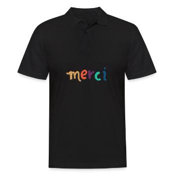 Oui Oui Merci - Männer Poloshirt - Schwarz - Vorne - Kai (181cm)