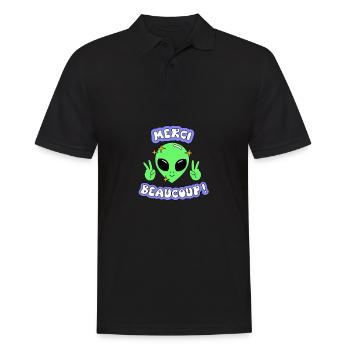 Oui Oui Merci - Männer Poloshirt - Schwarz - Vorne - Kai (181cm)