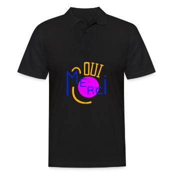Oui Oui Merci - Männer Poloshirt - Schwarz - Vorne - Kai (181cm)