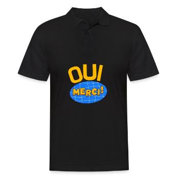 Oui Oui Merci - Männer Poloshirt - Schwarz - Vorne - Kai (181cm)