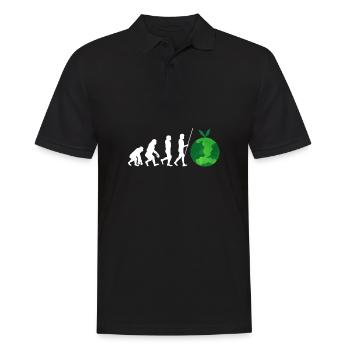 Recycle Reuse Renew Rethink Wind Turbine - Wind - Männer Poloshirt - Schwarz - Vorne - Kai (181cm)