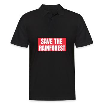 Save The Rainforest - Men's Polo Shirt - black - Front - Kai (181cm)