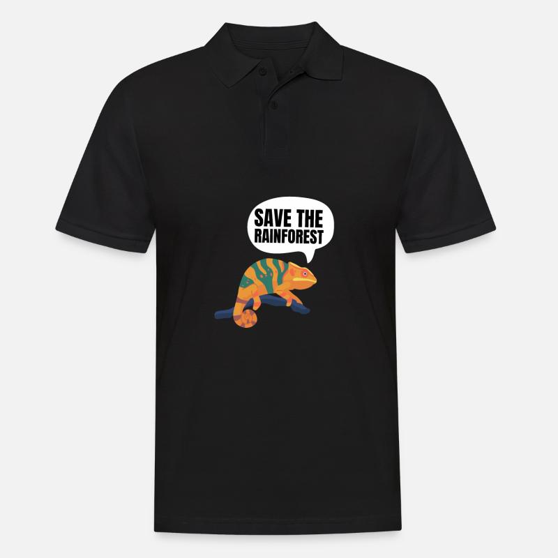 Save The Rainforest - Männer Poloshirt - Schwarz