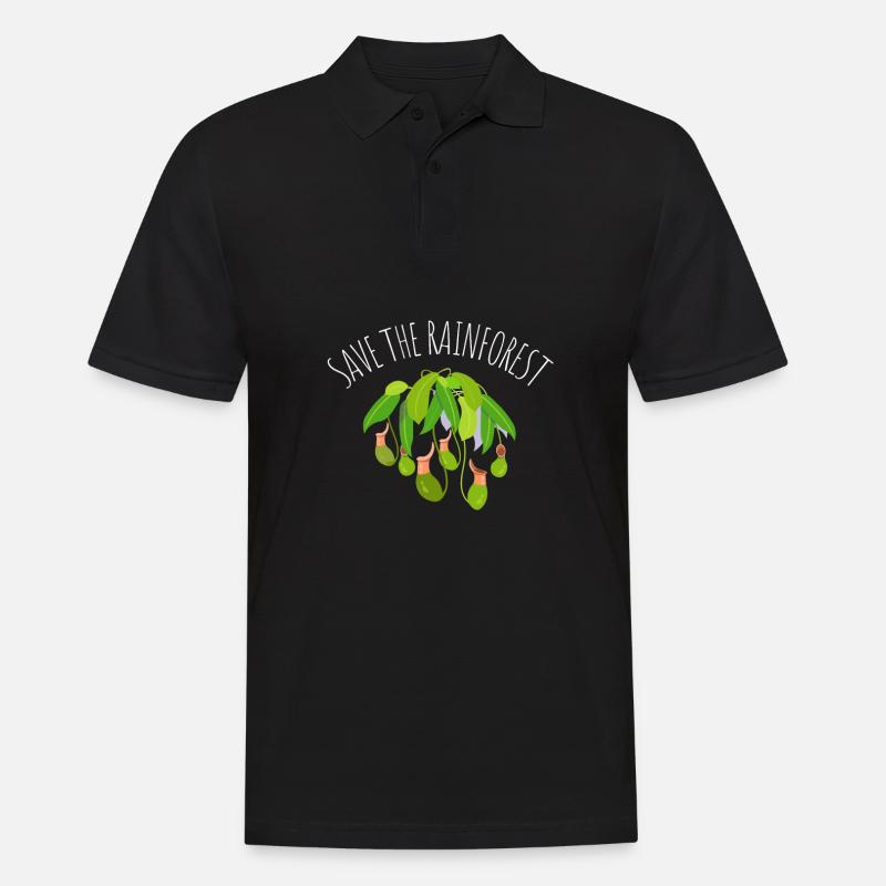Save The Rainforest - Männer Poloshirt - Schwarz