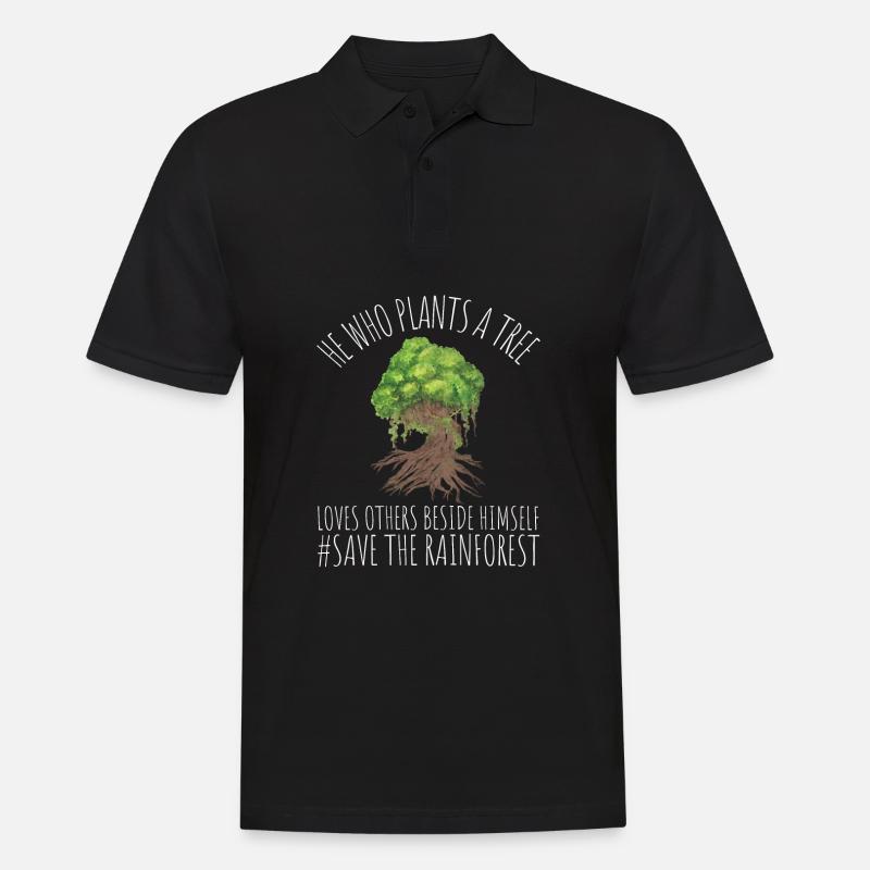 Save The Rainforest - Männer Poloshirt - Schwarz