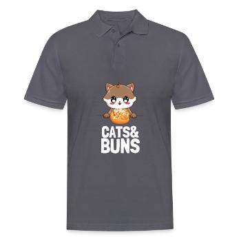 Cinnamon Roll And Cinnamon Buns - Men's Polo Shirt - charcoal grey - Front - Nico (186cm)