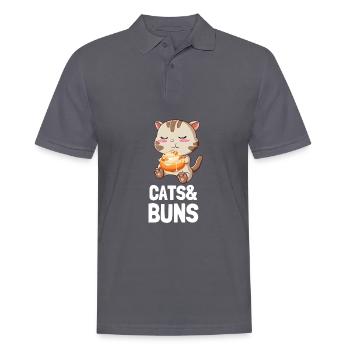 Cinnamon Roll And Cinnamon Buns - Men's Polo Shirt - charcoal grey - Front - Nico (186cm)