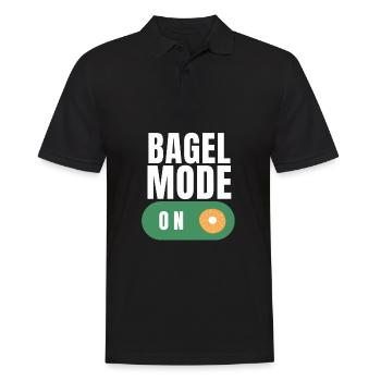 Sesame Bagel New York Jewish Deli - Männer Poloshirt - Schwarz - Vorne - Kai (181cm)