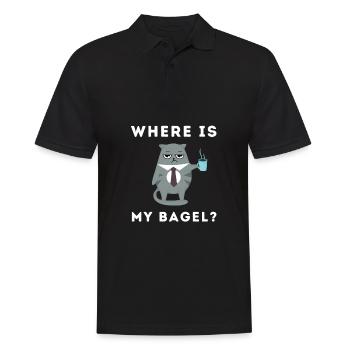 Sesame Bagel New York Jewish Deli - Männer Poloshirt - Schwarz - Vorne - Kai (181cm)