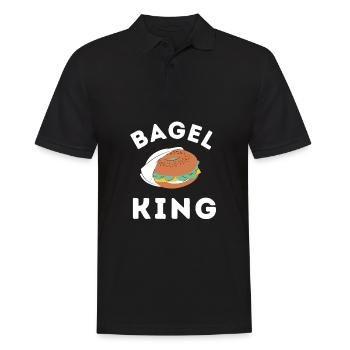 Sesame Bagel New York Jewish Deli - Männer Poloshirt - Schwarz - Vorne - Kai (181cm)
