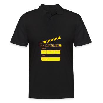 Vintage Film Clapper Director Musical Actor - Men's Polo Shirt - black - Front - Kai (181cm)