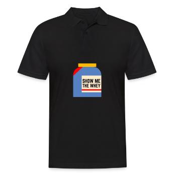 Show The Whey Protein Powder - Männer Poloshirt - Schwarz - Vorne - Kai (181cm)