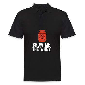 Show The Whey Protein Powder - Männer Poloshirt - Schwarz - Vorne - Kai (181cm)
