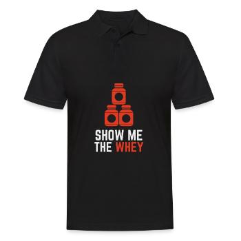 Show The Whey Protein Powder - Männer Poloshirt - Schwarz - Vorne - Kai (181cm)