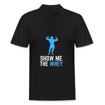 Show The Whey Protein Powder - Männer Poloshirt - Schwarz - Vorne - Kai (181cm)