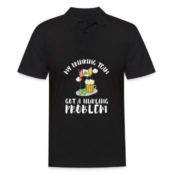 Irish Dublin Hurling - Männer Poloshirt - Schwarz - Vorne - Kai (181cm)