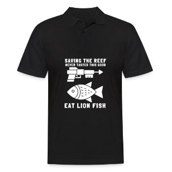 Lionfish Save The Reef Eat Lionfish Spearfishing - Männer Poloshirt - Schwarz - Vorne - Kai (181cm)