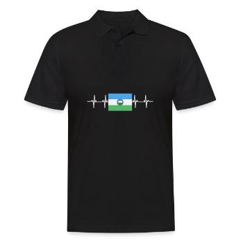 Russian Flag - Kabardino-Balkaria - Männer Poloshirt - Schwarz - Vorne - Kai (181cm)