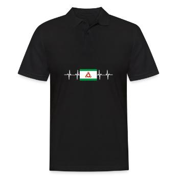 Drapeau russe - Ingouchie - Polo Homme - noir - Devant - Kai (181cm)