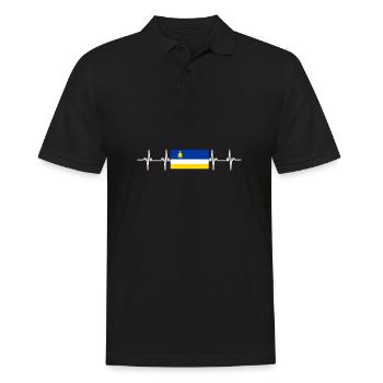 Drapeau russe - Bouriatie - Polo Homme - noir - Devant - Kai (181cm)
