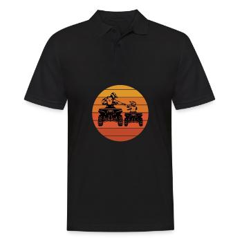 Tel Père Tel Fils Quad Antenne Cubique Moto - Polo Homme - noir - Devant - Kai (181cm)