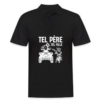 Tel Père Tel Fils Quad Antenne Cubique Moto - Männer Poloshirt - Schwarz - Vorne - Kai (181cm)