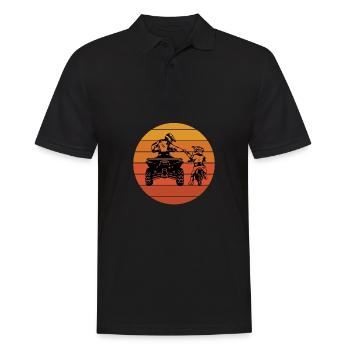 Tel Père Tel Fils Quad Antenne Cubique Moto - Polo Homme - noir - Devant - Kai (181cm)