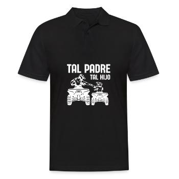 Tel Père Tel Fils Quad Antenne Cubique Moto - Männer Poloshirt - Schwarz - Vorne - Kai (181cm)