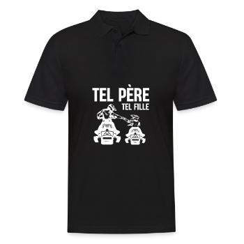 Tel Père Tel Fils Motoneige Cross Sport - Männer Poloshirt - Schwarz - Vorne - Kai (181cm)