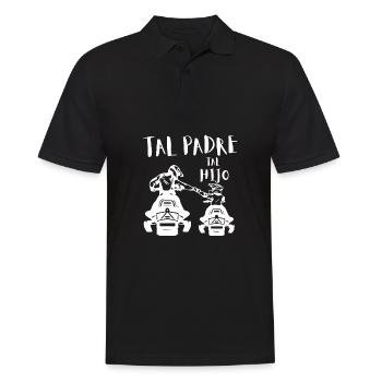 Tel Père Tel Fils Motoneige Cross Sport - Männer Poloshirt - Schwarz - Vorne - Kai (181cm)