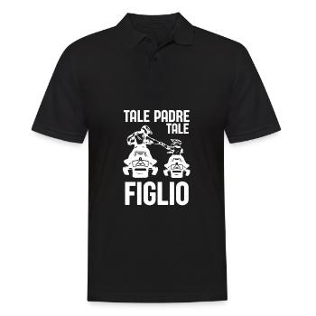 Tel Père Tel Fils Motoneige Cross Sport - Männer Poloshirt - Schwarz - Vorne - Kai (181cm)