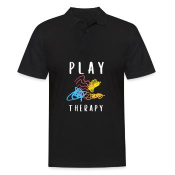 Play Therapist - Recreational Therapy Therapist RT - Männer Poloshirt - Schwarz - Vorne - Kai (181cm)