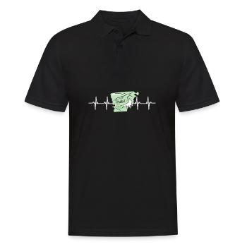 Argentina Flag Chubut - Männer Poloshirt - Schwarz - Vorne - Kai (181cm)