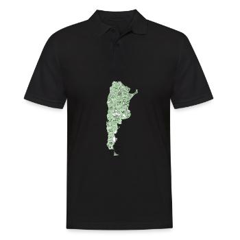 Argentina Regions Buenos Aires - Männer Poloshirt - Schwarz - Vorne - Kai (181cm)