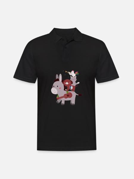 Bremen Town Musicians - Men's Polo Shirt - black
