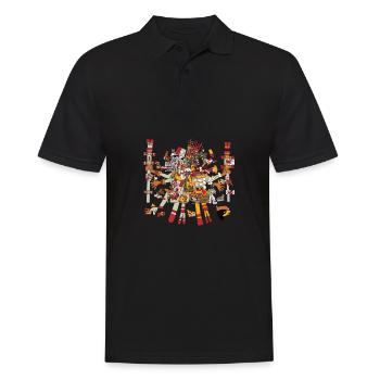 Aztec Calendar - Quetzalcoatl - Men's Polo Shirt - black - Front - Kai (181cm)